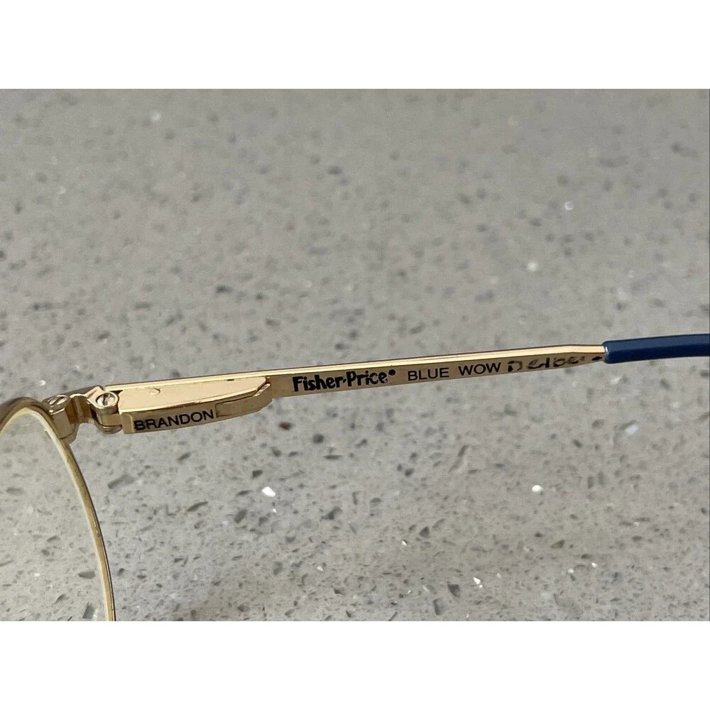 Fisher Price Eyeglasses Frames ONLY FRANCE BRANDON Blue Wow 42-16-115mm Full Rim